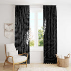 New Zealand Chur Bro Window Curtain Maori Koru With Silver Fern