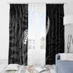 New Zealand Chur Bro Window Curtain Maori Koru With Silver Fern