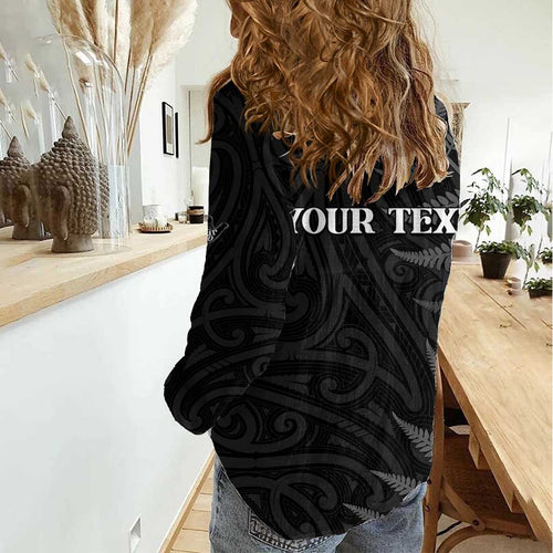 Personalised New Zealand Chur Bro Women Casual Shirt Maori Koru With Silver Fern