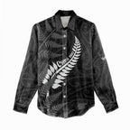 Personalised New Zealand Chur Bro Women Casual Shirt Maori Koru With Silver Fern