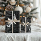 New Zealand Chur Bro Wrapping Paper Maori Koru With Silver Fern
