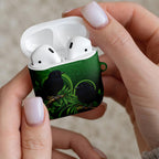New Zealand Black Robin AirPods Case Karure Maori Koru Art Tattoo