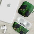 New Zealand Black Robin AirPods Case Karure Maori Koru Art Tattoo
