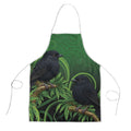 New Zealand Black Robin Apron Karure Maori Koru Art Tattoo
