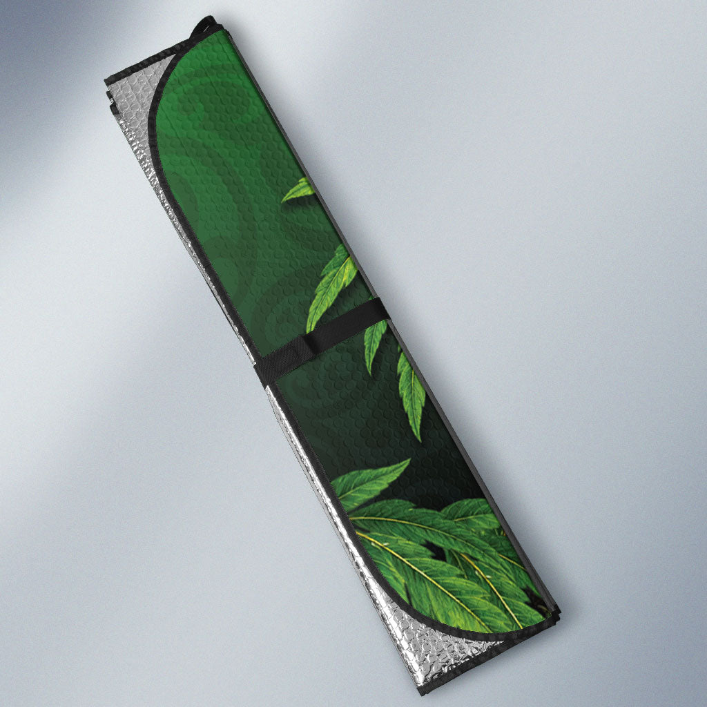 New Zealand Black Robin Auto Sun Shade Karure Maori Koru Art Tattoo