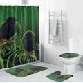 New Zealand Black Robin Bathroom Set Karure Maori Koru Art Tattoo