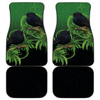 New Zealand Black Robin Car Mats Karure Maori Koru Art Tattoo