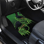 New Zealand Black Robin Car Mats Karure Maori Koru Art Tattoo
