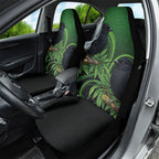 New Zealand Black Robin Car Seat Cover Karure Maori Koru Art Tattoo