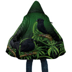 New Zealand Black Robin Cloak Karure Maori Koru Art Tattoo