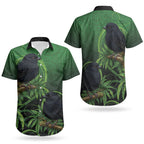 New Zealand Black Robin Couples Matching Tank Maxi Dress and Hawaiian Shirt Karure Maori Koru Art Tattoo