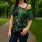 New Zealand Black Robin Cross Shoulder Shirt Karure Maori Koru Art Tattoo