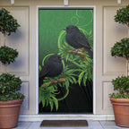 New Zealand Black Robin Door Cover Karure Maori Koru Art Tattoo