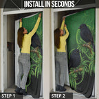 New Zealand Black Robin Door Cover Karure Maori Koru Art Tattoo