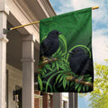 New Zealand Black Robin Garden Flag Karure Maori Koru Art Tattoo