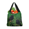 New Zealand Black Robin Grocery Bag Karure Maori Koru Art Tattoo