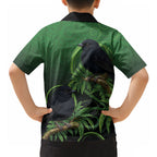 New Zealand Black Robin Hawaiian Shirt Karure Maori Koru Art Tattoo