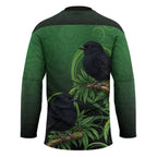New Zealand Black Robin Hockey Jersey Karure Maori Koru Art Tattoo