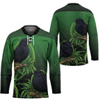 New Zealand Black Robin Hockey Jersey Karure Maori Koru Art Tattoo