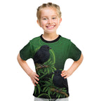 New Zealand Black Robin Kid T Shirt Karure Maori Koru Art Tattoo