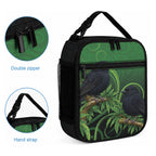 New Zealand Black Robin Lunch Bag Karure Maori Koru Art Tattoo
