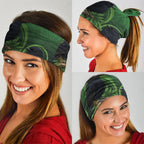 New Zealand Black Robin Neck Gaiter Karure Maori Koru Art Tattoo