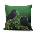 New Zealand Black Robin Pillow Cover Karure Maori Koru Art Tattoo