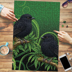 New Zealand Black Robin Puzzle Karure Maori Koru Art Tattoo