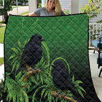 New Zealand Black Robin Quilt Karure Maori Koru Art Tattoo