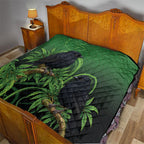 New Zealand Black Robin Quilt Karure Maori Koru Art Tattoo