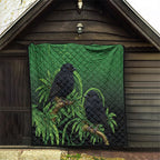 New Zealand Black Robin Quilt Karure Maori Koru Art Tattoo