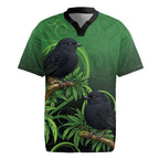 New Zealand Black Robin Rugby Jersey Karure Maori Koru Art Tattoo