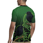 New Zealand Black Robin Rugby Jersey Karure Maori Koru Art Tattoo