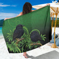 New Zealand Black Robin Sarong Karure Maori Koru Art Tattoo