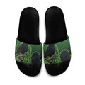 New Zealand Black Robin Slide Sandals Karure Maori Koru Art Tattoo