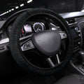 New Zealand Black Robin Steering Wheel Cover Karure Maori Koru Art Tattoo