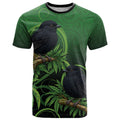 New Zealand Black Robin T Shirt Karure Maori Koru Art Tattoo