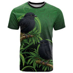 New Zealand Black Robin T Shirt Karure Maori Koru Art Tattoo