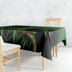 New Zealand Black Robin Tablecloth Karure Maori Koru Art Tattoo