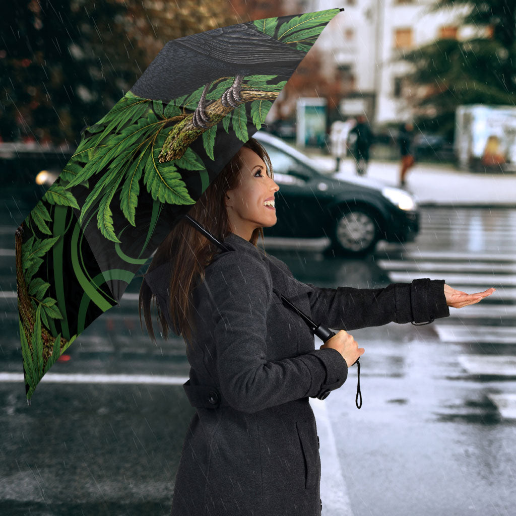 New Zealand Black Robin Umbrella Karure Maori Koru Art Tattoo