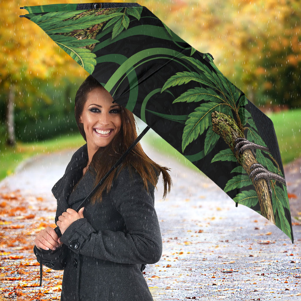 New Zealand Black Robin Umbrella Karure Maori Koru Art Tattoo
