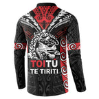 Aotearoa Mana Maori Button Sweatshirt Toitu Te Tiriti