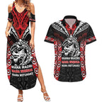 Aotearoa Mana Maori Couples Matching Summer Maxi Dress and Hawaiian Shirt Toitu Te Tiriti