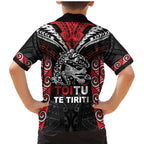 Aotearoa Mana Maori Family Matching Mermaid Dress and Hawaiian Shirt Toitu Te Tiriti