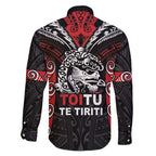 Aotearoa Mana Maori Family Matching Tank Maxi Dress and Hawaiian Shirt Toitu Te Tiriti