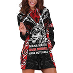 Aotearoa Mana Maori Hoodie Dress Toitu Te Tiriti