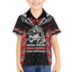 Aotearoa Mana Maori Kid Hawaiian Shirt Toitu Te Tiriti