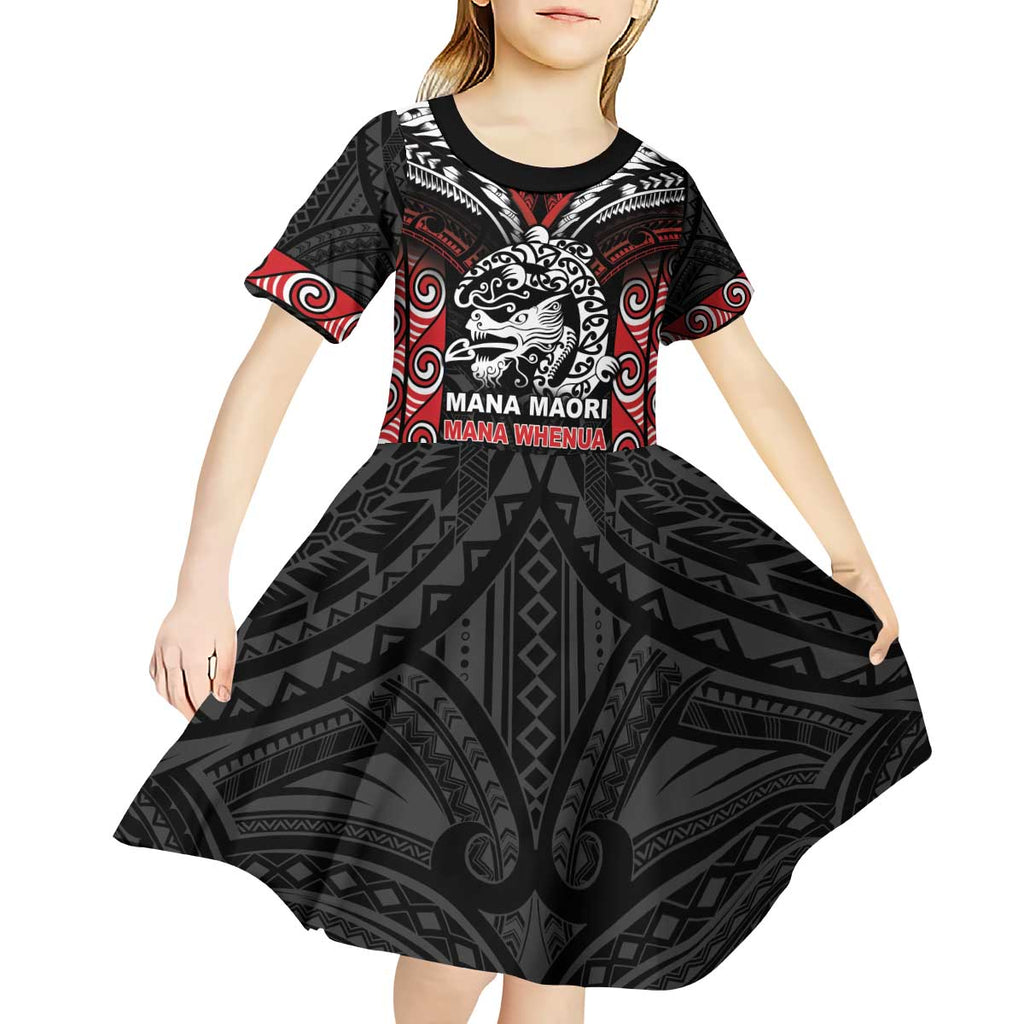 Aotearoa Mana Maori Kid Short Sleeve Dress Toitu Te Tiriti