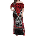 Aotearoa Mana Maori Off Shoulder Maxi Dress Toitu Te Tiriti