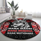 Aotearoa Mana Maori Round Carpet Toitu Te Tiriti
